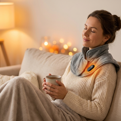 Manta térmica para cuello y hombros WarmHug – Calor + vibración, USB