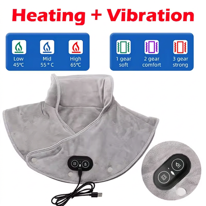 Manta térmica para cuello y hombros WarmHug – Calor + vibración, USB